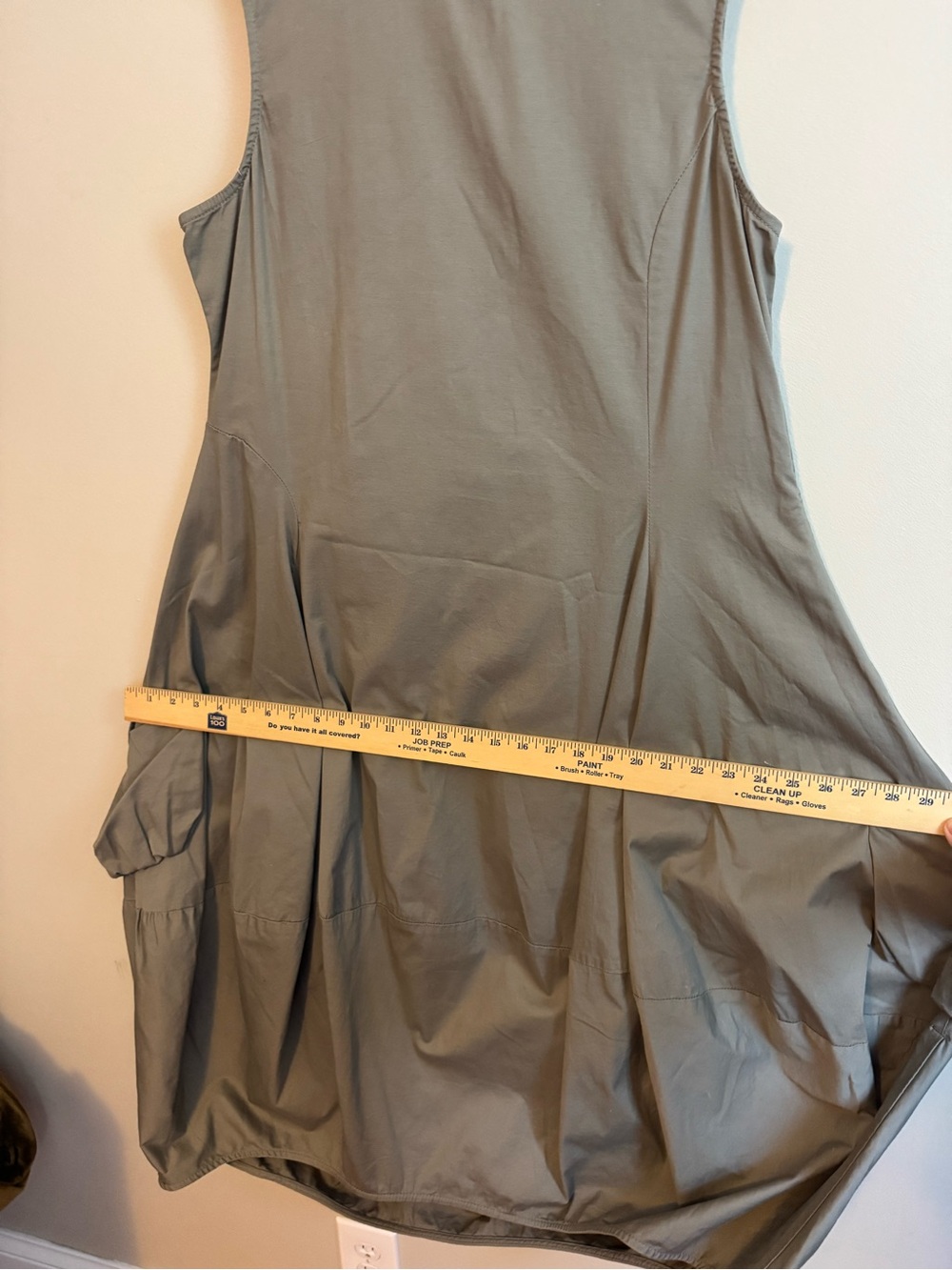 Rundholz Avant-Garde Balloon Cargo Pocket Dress Khaki Gray XL Lagenlook - Picture 12 of 15